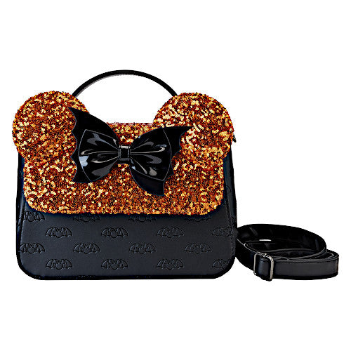 EXCLUSIVE DROP: Loungefly Halloween Minnie Mouse Sequin Crossbody Bag - 9/6/23