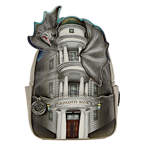EXCLUSIVE DROP: Loungefly Harry Potter Gringotts Bank & Dragon Mini Backpack - 6/8/23