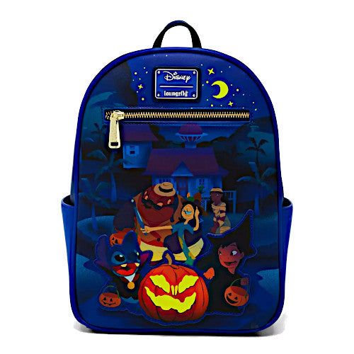 EXCLUSIVE DROP: Loungefly Lilo & Stitch Group Trick Or Treating Halloween Glow Mini Backpack - 7/2/24