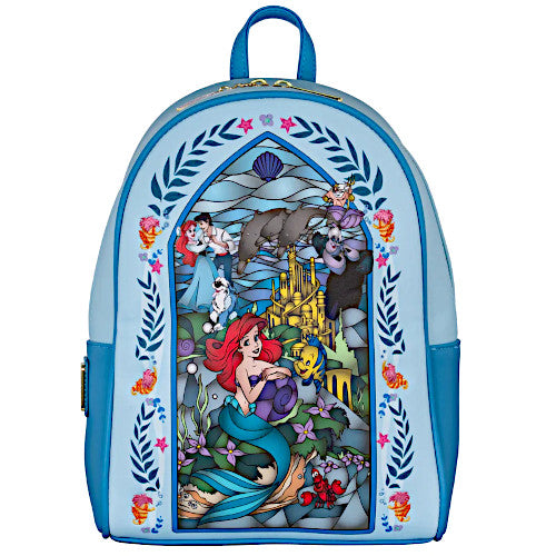 EXCLUSIVE DROP: Loungefly Little Mermaid Stained Glass Mini Backpack - 7/20/23