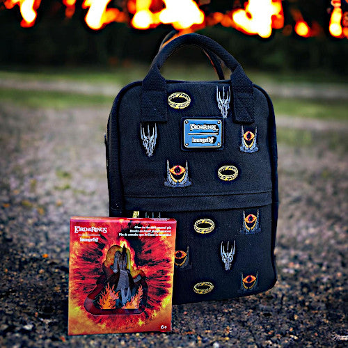 EXCLUSIVE DROP: Loungefly Lord Of The Rings Sauron Canvas Mini Backpack