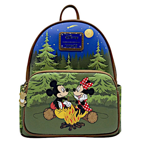 Loungefly Disney Mickey And Minnie Mouse Camping Mini Backpack