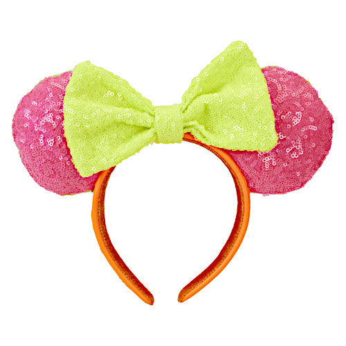 EXCLUSIVE DROP: Loungefly Minnie Mouse Color Block Neon Sequin Ear Headband - 3/4/24