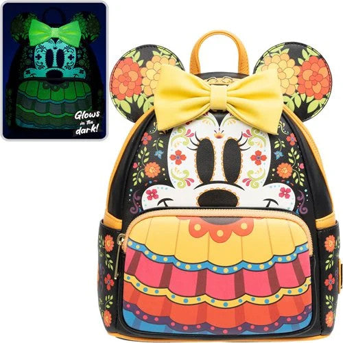 EXCLUSIVE DROP: Loungefly Minnie Mouse Dia De Los Muertos Sugar Skull Mini Backpack - 8/8/23