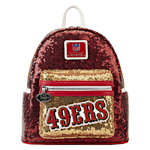 Loungefly NFL San Francisco 49ers Sequin Mini Backpack