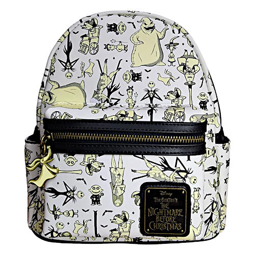 EXCLUSIVE DROP: Loungefly Nightmare Before Christmas Characters AOP Glow Mini Backpack - COMING SOON