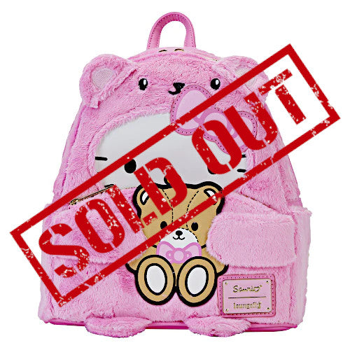 EXCLUSIVE DROP: Loungefly Sanrio Hello Kitty Teddy Bear Cosplay Plush Mini Backpack - 11/10/23