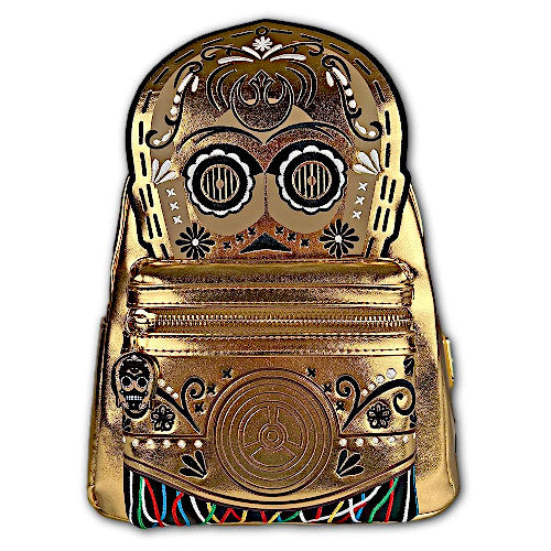 EXCLUSIVE DROP: Loungefly Star Wars C-3PO Embroidered Day Of The Dead Cosplay Mini Backpack - 6/13/23