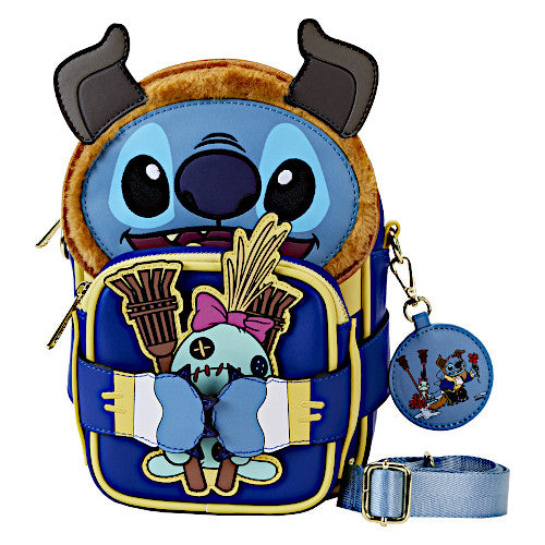 EXCLUSIVE DROP: Loungefly Stitch In Beast Costume Crossbuddies Crossbody Bag w/Coin Bag - 3/11/24