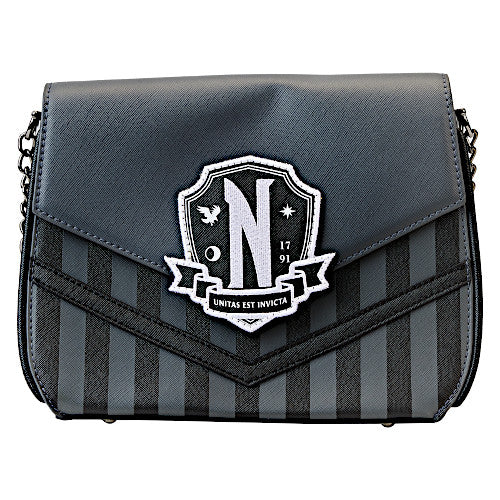 EXCLUSIVE DROP: Loungefly Wednesday Addams Nevermore Crossbody Bag - 9/13/23
