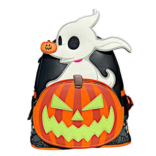 EXCLUSIVE DROP: Loungefly Zero Nightmare Before Christmas Pumpkin Glow Mini Backpack - 7/11/23