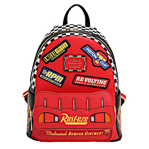EXCLUSIVE DROP: Loungefly Cars Lightning McQueen Red Rust-Eze Light Up Mini Backpack - 9/25/24