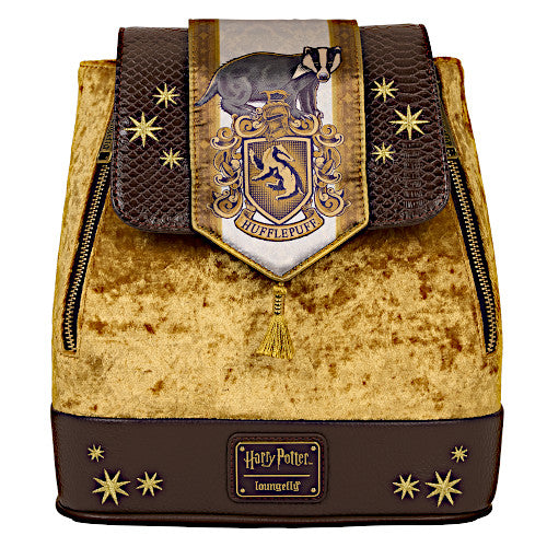 EXCLUSIVE DROP: Loungefly Harry Potter Hufflepuff Banner Velvet Mini Backpack - 7/7/25