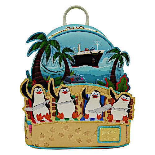 EXCLUSIVE DROP: Loungefly Madagascar Penguins Beach Mini Backpack - 6/12/26