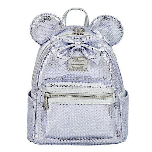 EXCLUSIVE DROP (UK): Loungefly Minnie Mouse Purple Sequin Mini Backpack - 9/26/25