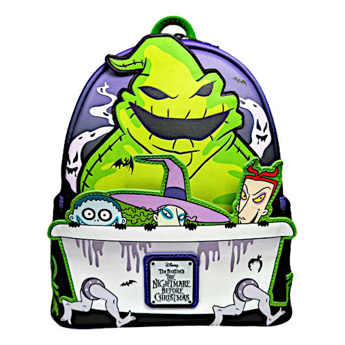 EXCLUSIVE DROP: Loungefly NBC Oogie Boogie With Lock Shock And Barrel Light Up Glow Mini Backpack - 9/6/24