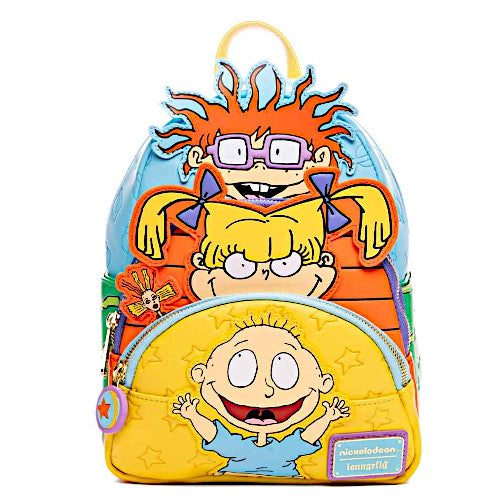 EXCLUSIVE DROP: Loungefly Nickelodeon Rugrats Tommy, Chuckie & Angelica Triple Pocket Mini Backpack - 7/10/25