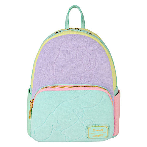 EXCLUSIVE DROP: Loungefly SDCC 2025 Hello Kitty & Friends Color Block Terry Cloth Mini Backpack - 7/24/25