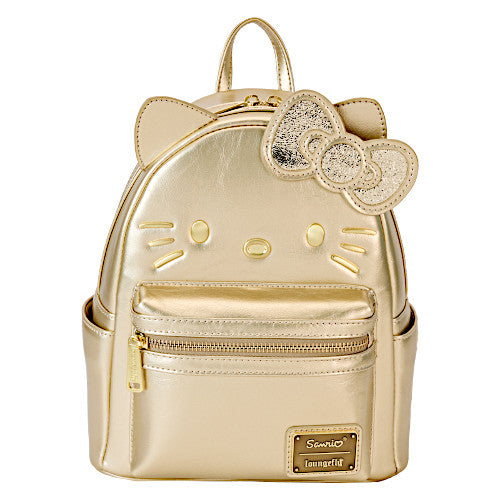 EXCLUSIVE DROP: Loungefly Sanrio 50th Anniversary Hello Kitty Gold Mini Backpack - 10/11/24