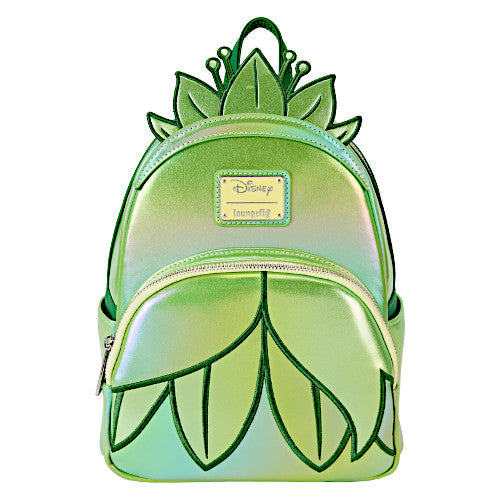 The Princess And The Frog Tiana Exclusive Shiny Series Iridescent Cosplay Mini Backpack | Officially Licensed | Plastic/Vegan Leather