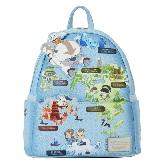 Loungefly Avatar The Last Airbender Map of the Four Nations Mini Backpack