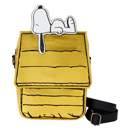 Loungefly Peanuts Snoopy Sleeping On Doghouse Crossbody Bag