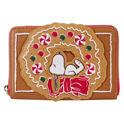 Loungefly Peanuts Snoopy Gingerbread Wreath Scented Wallet