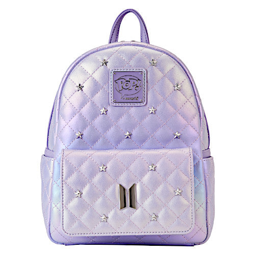 Pop! By Loungefly BTS Logo Iridescent Purple Mini Backpack
