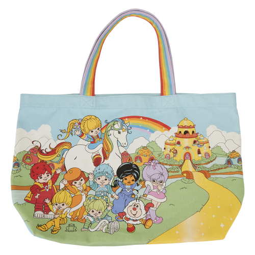 Loungefly Rainbow Brite The Color Kids Rainbow Handle Canvas Tote Bag