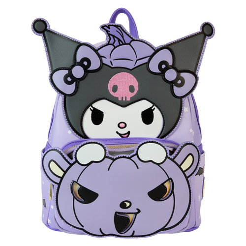 Loungefly Sanrio Kuromi Pumpkin Light Up Glow Mini Backpack