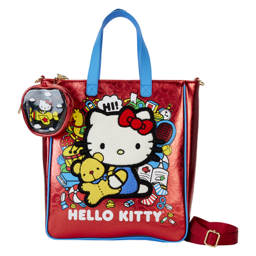 Loungefly Sanrio Hello Kitty 50th Anniversary Metallic Tote Bag w/Coin ...