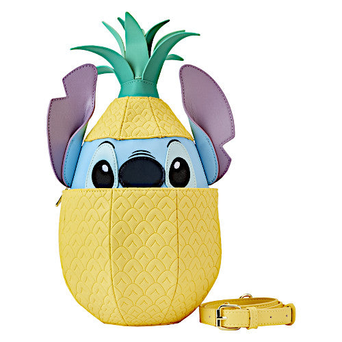 Stitch Shoppe By Loungefly Lilo & Stitch Figural Pineapple Crossbody Bag & Pin