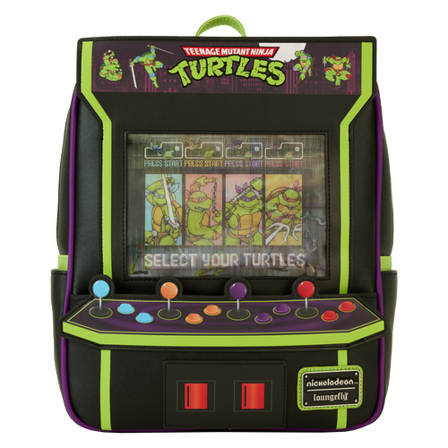 Loungefly Teenage Mutant Ninja Turtles Vintage Arcade Lenticular Glow Mini Backpack