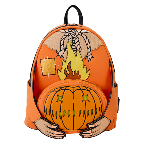 Loungefly Trick 'R Treat Flaming Pumpkin Head Sam Light Up Glow Mini Backpack