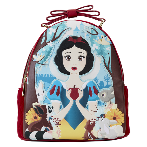 Loungefly Snow White Classic Apple Quilted Velvet Mini Backpack