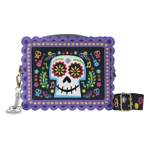 Loungefly Coco Miguel Calavera Floral Skull Crossbody Bag