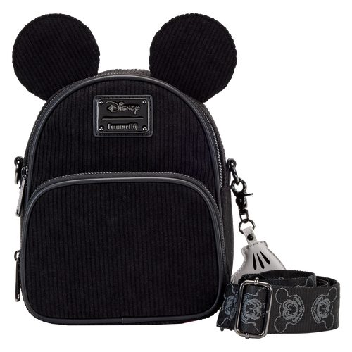 Loungefly Disney100 Mickey Mouse Classic Corduroy Convertible Mini Backpack & Crossbody Bag