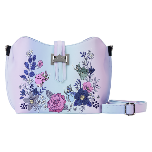 Loungefly Sleeping Beauty 65th Anniversary Floral Crown Crossbody Bag