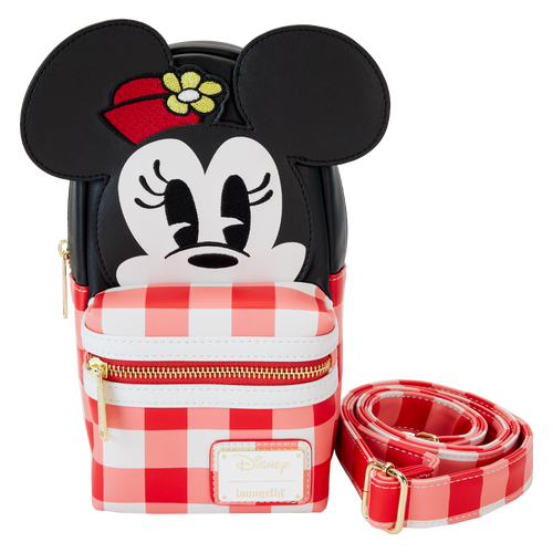 Loungefly Minnie Mouse Picnic Blanket Cup Holder Crossbody Bag