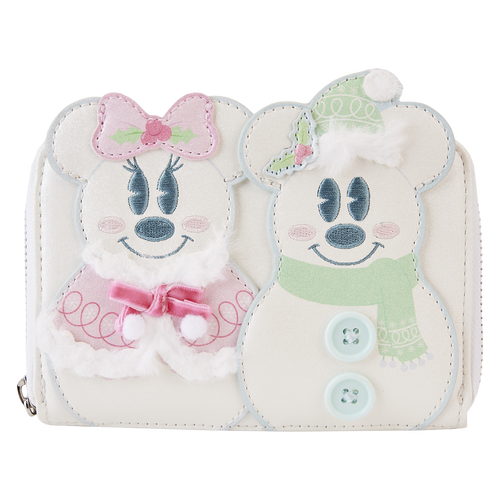 Loungefly Mickey & Minnie Mouse Pastel Snowman Wallet