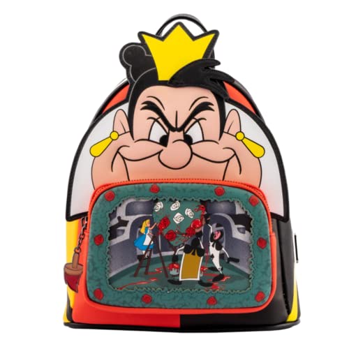 Loungefly Disney Villains Scene Series Queen of Hearts Womens Double Strap Shoulder Bag Purse