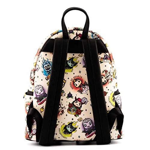 Loungefly Disney Little Mermaid Mini Backpack Tattoo All Over Pattern Bag
