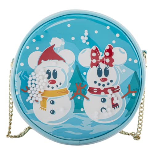 Loungefly X Disney Mickey & Minnie Snow Globe Crossbody Bag - Fashion Cute Crossbody Bags