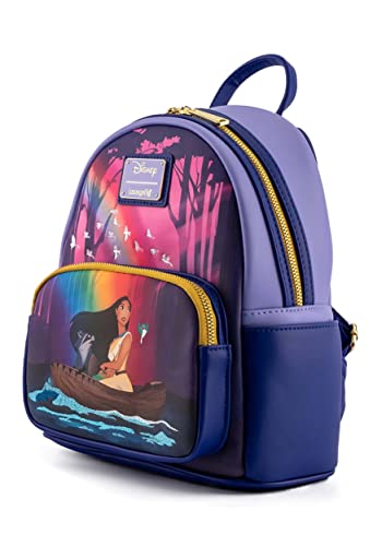 Loungefly Disney Pocohontas Just Around The River Bend Womens Double Strap Shoulder Bag Purse