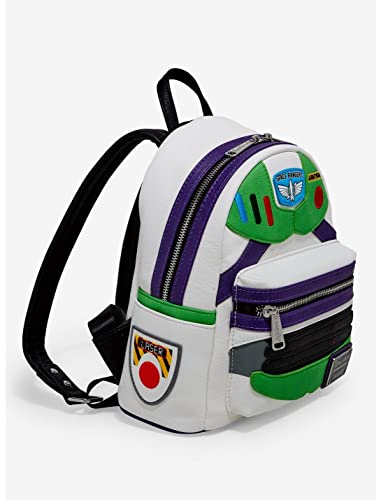 Loungefly Toy Story Buzz Lightyear Faux Leather Womens Double Strap Shoulder Bag Purse
