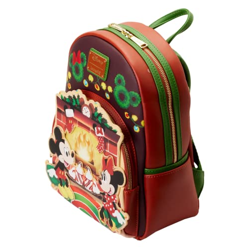 Mickey & Minnie Mouse Loungefly – Hot Cocoa Fire Place Women's Mini Backpack Standard Polyurethane