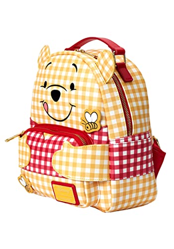 Loungefly Disney Winnie the Pooh Gingham Womens Double Strap Shoulder Bag Purse