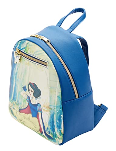 Loungefly - Disney - Snow White in The Forest - Mini Backpack Purse With Bluebird Charm