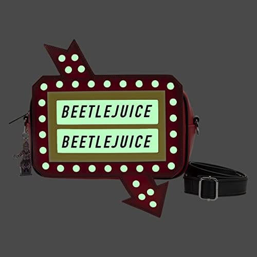 Beetlejuice Glow Graveyard Sign Crossbody Bag