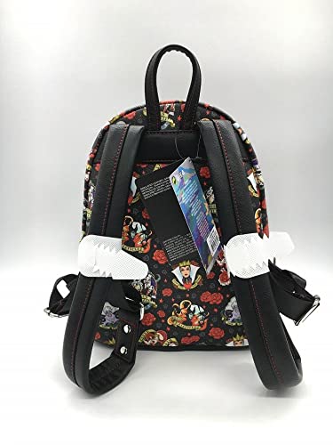Loungefly Disney Villains Tattoo All Over Print Women's Double Strap Shoulder Bag Purse